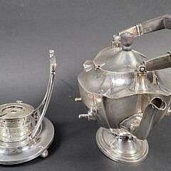Gorham Sterling Silver Three Piece Hot Water Kettle, 20th century