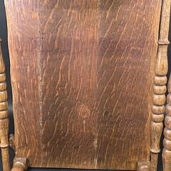 Antique English Oak Carved Figural Dolphin Window Bench, 19th century