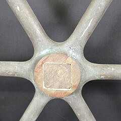 Antique Six Spoke Solid Brass Yacht Ships Steering Wheel, circa 1920s
