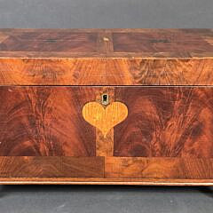 Antique Sailor Made Heart and Star Inlaid Box, 19th century