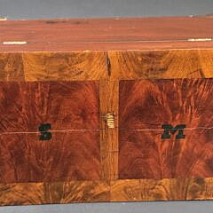 Antique Sailor Made Heart and Star Inlaid Box, 19th century