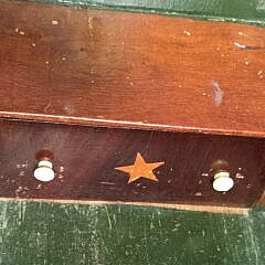 Antique Sailor Made Heart and Star Inlaid Box, 19th century