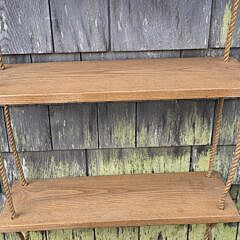  Vintage Five-Rung Naval Nautical Rope Boat Ladder, 20th century