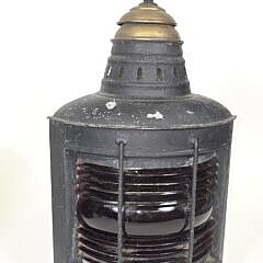 Pair of Antique Perkins Port and Starboard Ship Light Lanterns
