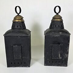 Pair of Antique Perkins Port and Starboard Ship Light Lanterns