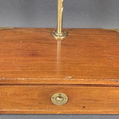 Antique Anglo Indian Brass Bound Campaign Gentleman’s Shaving Mirror, 19th century