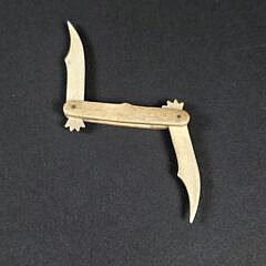 Three Antique Whalebone Carved Instruments, 19th century