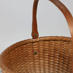 Exceedingly Rare Antique South Shoal Nantucket Lightship Basket, 19th century