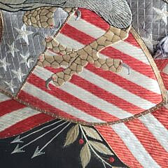 Large Antique China Trade Sailor’s Souvenir Silkwork Embroidery, 19th century