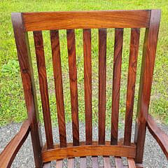 Pair of Vintage Nautical Rosewood Naval Folding Deck Chairs, 20th century