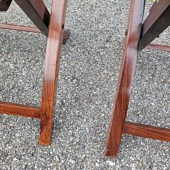 Pair of Vintage Nautical Rosewood Naval Folding Deck Chairs, 20th century
