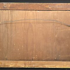 Attributed to C. Myron Clark Antique Oil on Artist Board Maritime Painting