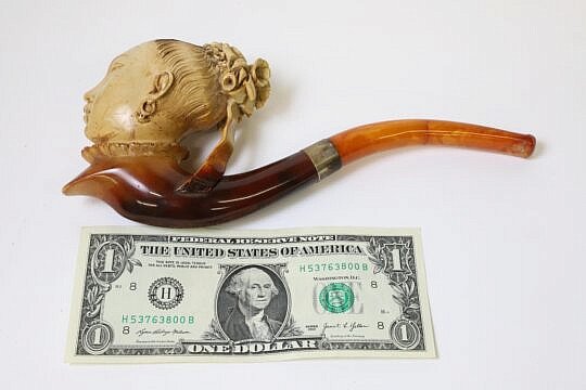 Fine Meerschaum Pipe Depicting the Bust of a Lady