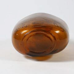 Chinese Inside Painted Amber Glass Snuff bottle Qing Dynasty