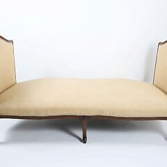 Louis XV Provincial Walnut Day Bed, 19th Century