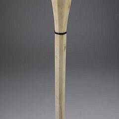 Whaleman Made Capstan Grip Whale Bone Shaft Cane 19th Century