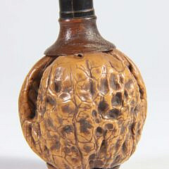 Chinese Polished Walnut Shell Snuff Bottle, Qing Dynasty