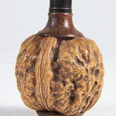 Chinese Polished Walnut Shell Snuff Bottle, Qing Dynasty