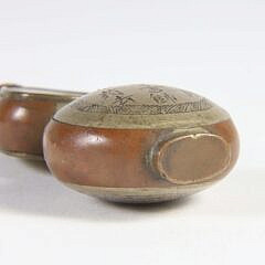 Paktong & Copper Alloy Snuff Bottle, Qing Dynasty