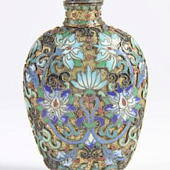 Champleve Enamel Snuff Bottle, Qing Dynasty