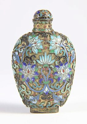 Champleve Enamel Snuff Bottle, Qing Dynasty