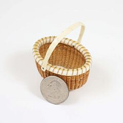 Nap Plank Miniature Open Oval Swing Handle Nantucket Basket