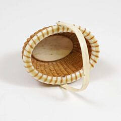 Nap Plank Miniature Open Oval Swing Handle Nantucket Basket
