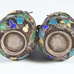 Champleve Enamel Double Ground Snuff Bottle, Qing Dynasty