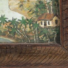 Tempera on Board “Nantucket Whaleship Topaz Anchored off Kealakekua Bay, Sandwich Island”