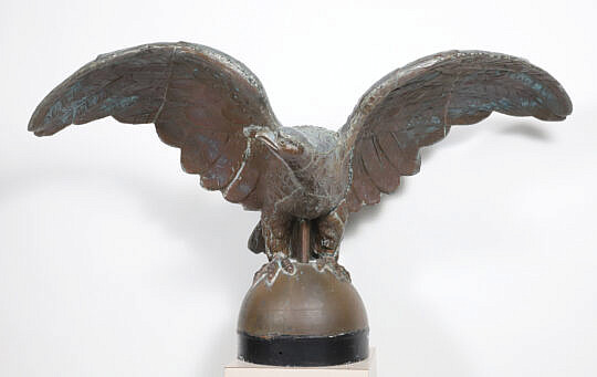 American Copper Hollow Body Eagle in Flight, 19th Century