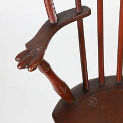 Set of Four American Windsor Elbow Chairs, early 19th Century