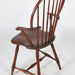 Set of Four American Windsor Elbow Chairs, early 19th Century