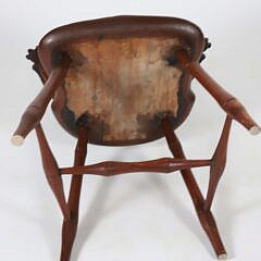 Set of Four American Windsor Elbow Chairs, early 19th Century