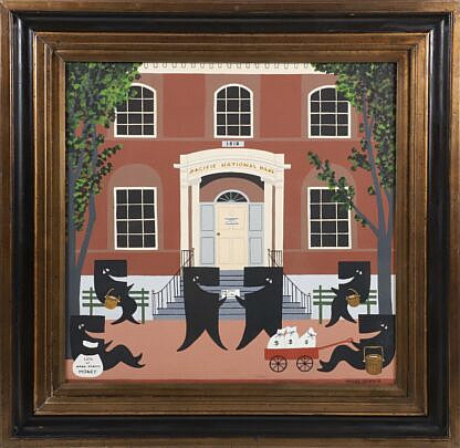 Maggie Meredith Oil on Canvas "Pacific National Bank"