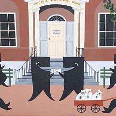 Maggie Meredith Oil on Canvas “Pacific National Bank”
