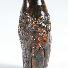 Carved Amber “Three Immortals” Snuff Bottle, Qing Dynasty