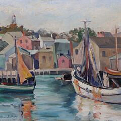 Ruth Haviland Sutton Oil on Board “Nantucket Harbor”