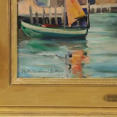 Ruth Haviland Sutton Oil on Board “Nantucket Harbor”