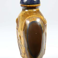 Tiger’s Eye “Two Immortals” Snuff Bottle, Qing Dynasty