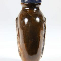 Tiger’s Eye “Two Immortals” Snuff Bottle, Qing Dynasty