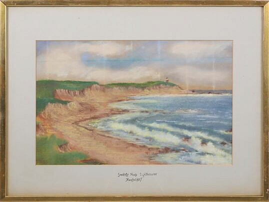 Pastel on Paper "Sankaty Head Lighthouse, Nantucket"