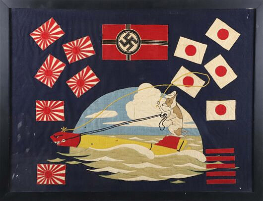 World War Two U.S. Navy U.S.S. Besugo SS-321 Submarine Kill Flag, circa 1945,