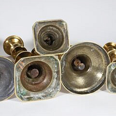 Collection of Ten Assorted 19th Century Brass Candlesticks