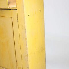 American Yellow Mustard Painted Cupboard, 19th Century