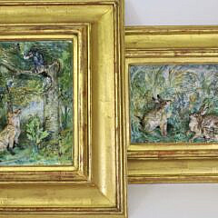 Two 19th Century Majolica Palissy Framed Plaques