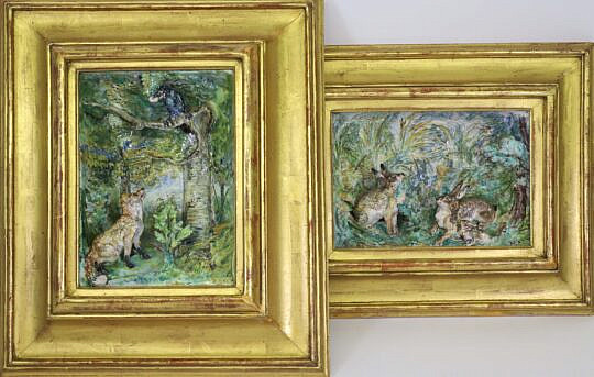 Two 19th Century Majolica Palissy Framed Plaques