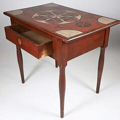 American Folk Art Painted One Drawer Table, 19th Century