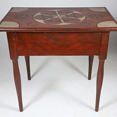 American Folk Art Painted One Drawer Table, 19th Century
