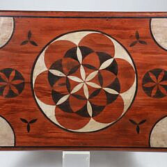 American Folk Art Painted One Drawer Table, 19th Century