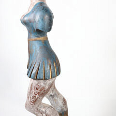 Polychromed Carved Wood Figure of a Lady, 19th Century